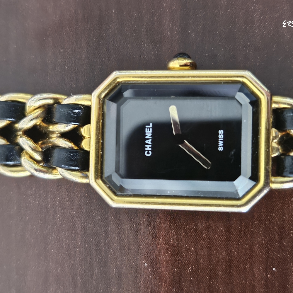 Authentic Chanel Black and Gold Women's Premiere Watch